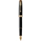 Ручка перова Parker SONNET Black Lacquer GT FP F - зображення 1
