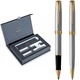 Подарунковий набір Parker SONNET Stainless Steel GT RB+BP (ролер + кулькова) - зображення 1