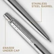 Подарочный набор Parker JOTTER Stainless Steel CT BP+PCL (шариковая + карандаш) - изображение 4