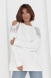 Жіноча кофта oversize з вирізами на плечах - молочний колір, ONE SIZE - изображение 1