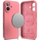Чехол Ringke Silicone Magnetic для iPhone 16 Pink with MagSafe (8800274960657) - изображение 2