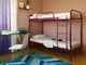 Двухъярусная кровать Метакам Relax Duo-1 металлическая 200x90 см Розовая - изображение 2