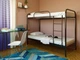 Двоярусне ліжко Метакам Relax Duo металева 200x90 см Чорне Матове - зображення 3