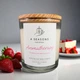 Соевая ароматическая свеча Strawberry Cheesecake, 200 мл, хлопковый фитиль, ручная работа, 39ч - изображение 1