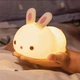 Детская силиконовая LED лампа - ночник RGB с аккумулятором / сенсорная регулированая яркость и смена цветов - изображение 5
