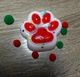 Новогодняя игрушка антистресс кошачья лапка сквиш таба лапки Красные на белом - изображение 3