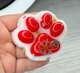 Новогодняя игрушка антистресс кошачья лапка сквиш таба лапки Красные на белом - изображение 4