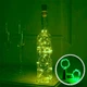 Гирлянда светодиодная нить на батарейках "Роса" с пробкой, 20 led, зелене світло - изображение 1