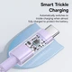 Кабель Type-C на USB Baseus Gem Series Fast Charging Data Cable (2m, 100W, 6A, 480 Mbps). Nebula Purple - зображення 3
