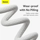 Кабель Type-C на USB Baseus Dynamic Series Fast Charging Data Cable (1m, 100W, 5A, 480 Mbps). White - изображение 3