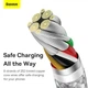 Кабель Type-C на USB Baseus Dynamic Series Fast Charging Data Cable (1m, 100W, 5A, 480 Mbps). White - изображение 6