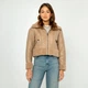 Жіноча коротка куртка з хутром бежевий 99_9P_116_9_XL, XL - изображение 1