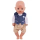 Одяг для ляльки Baby Born / Бебі Бона 40 - 43 см набір синьо-кавовий 8850 - зображення 3