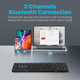 Трехсложная перезаряжаемая беспроводная Bluetooth 5.1 клавиатура с сенсорной панелью Avatto для Windows Phone PC Tablet (EN) + наклейки на УКР языке по желанию - изображение 3