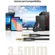 Аудіо кабель UGREEN AV112 AUX 3.5 мм to AUX 3.5 мм Cable Gold Plated Metal Case with Braid 1m, Black - изображение 8