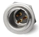 Панельный разъем mini XLR SA108-3P штекер (папа) 3 контакта корпус латунь / покрытие никель MOCO (КНР) - изображение 1