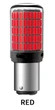 Світлодіодна лампа LED 1157 BAY15D P21W 3014 144 SMD червона - зображення 2