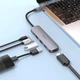 USB-хаб HOCO HB27 Type-C multi-function converter(HDTV+USB3.0+USB2.0*2+PD) Metal Gray - изображение 5