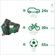 Автокомпрессор Bosch UniversalPump 18V (Baretool) с клапаном Presta, иглой для накачивания мячей и адаптером для быстрого накачивания (0603947100) - изображение 5