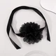 Жіночий чокер з об'ємною квіткою зі стразами Honey Fashion Accessories чорний (12-274) - изображение 2