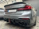 Диффузор заднего бампера + насадки выхлопа BMW 5 series G30 2017-2023 черный глянец для BMW 5 series G30 2017-2023 (8708) - изображение 3