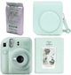 Набір Fujifilm INSTAX Mini 12 Mint Green зелена фотокамера миттєвого друку / картридж 10 фото / чохол м'ятний / альбом 64 фото - зображення 1