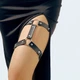 Подвійний гартер портупея на ногу з кільцями підв'язка Honey Fashion Accessories One Size чорний (16-21) - изображение 1