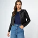 Жіноча куртка з перфорацією чорний 99_9P_103_1_XL, XL - изображение 2