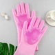 Силиконовые перчатки Magic Silicone Gloves Pink для уборки. Цвет: розовый PO-94 - изображение 7