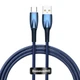 Прочный дата кабель Baseus Glimmer Series Fast Charging Data Cable USB to Type-C 100W 1m (CADH00040) Blue - изображение 1