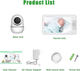 Видеоняня Baby Monitor SM-70PTZ с 7-дюймовым ЖК-монитором, аккумулятор 4000 mah(24 часа работы), обзор 355 град, датчиком звука, ночное видение, поворотная радионяня и измерением температуры - изображение 6