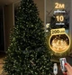 Роса Пучок Wigo 200 LED 10 ниток 2 м USB + пульт, світлодіодна гірлянда для ялинки кінський Хвіст 8 режимів теплий білий - зображення 1