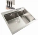 Кухонная мойка AQUAMARIN FLEXA60 Inox+Ополаскиватель стаканов+Смеситель+Дозатор+Корзина+Держатель для ножей и столовых приборов - изображение 2