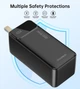 Powerbank павербанк УМБ Choetech 50000mAh 22.5W PD QC3.0 Type-C In/out 2xUSB-A Li-Pol Black (B732-ACBK) - изображение 4