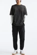 Брюки карго коттоновые мужские Pull&Bear XS Черные (12345816) - изображение 2