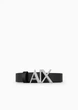 Ремень c пряжкой в виде логотипа 85 Armani Exchange черный 941125 - изображение 2