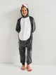 Піжама дитяча кігурумі для хлопчика Kigurumi Хаскі 125-135 см сіра - зображення 1