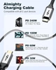 Кабель Rixmie Type-C to Type-C USB3.1 Gen2, 240W, 20Gbps, 1м, black - изображение 6