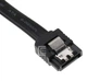 Кабель Ewell SATA 7pin F/F 0.40 м, L-конектор, Black (EW676) - зображення 3