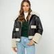 Жіноча укорочена куртка зі штучним хутром чорний 99_9W_900_1_XL, XL - изображение 6