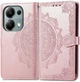 Чехол Vintage для Xiaomi Redmi Note 13 Pro 4G книжка кожа PU с визитницей розовый - изображение 8