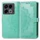 Чехол Vintage для Infinix Note 40 / X6853 книжка кожа PU с визитницей бирюзовый - изображение 1