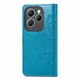 Чехол Vintage для Infinix Hot 40 Pro / X6837 книжка кожа PU с визитницей голубой - изображение 5