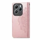 Чехол Vintage для Infinix Hot 40 Pro / X6837 книжка кожа PU с визитницей розовый - изображение 5