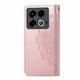 Чехол Vintage для Infinix Note 40 / X6853 книжка кожа PU с визитницей розовый - изображение 5