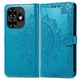 Чехол Vintage для Tecno Spark Go 2024 / BG6 книжка кожа PU с визитницей голубой - изображение 4
