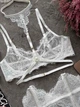 Комплект женского нижнего белья SM2120/3пп белый Simply sexy XL - изображение 4
