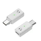 Аудіоконвертер перехідник для навушників Lightning - Type C White - изображение 7
