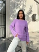Женский базовый свитер сиреневого цвета 30180 One Size - изображение 2