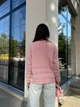 Женский базовый свитер розового цвета 30179 One Size - изображение 4